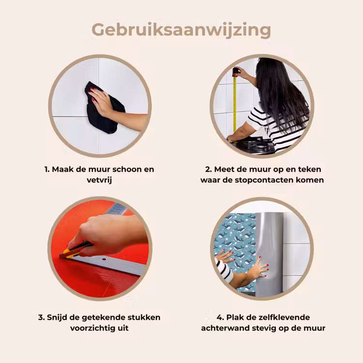 Klein - Oceaan - Walvis - Zeester keuken achterwand 2 middel 871 -gebruiksaanwijzing_NL