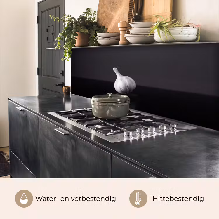 Knoflook - Zwart - Wit keuken achterwand 2 middel -usp_NL