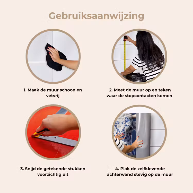 Koe - Delfts - Blauw - Artistiek keuken achterwand 2 middel -gebruiksaanwijzing_NL