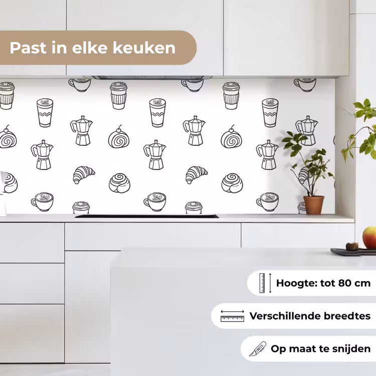 Koffie - Broodjes - Zwart - Wit keuken achterwand 2 middel -sfeer4_NL
