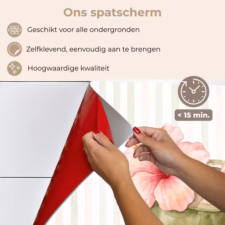 Kokosnoot - Drank - Tropisch - Illustratie - Zomer keuken achterwand spatscherm klein -spatscherm_NL
