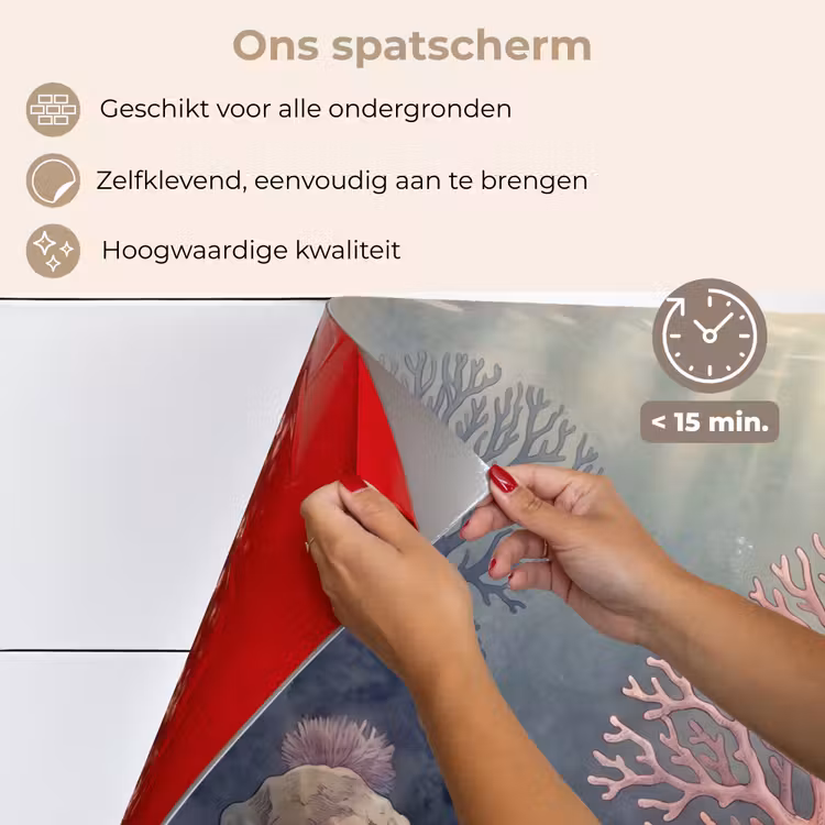 Koraal - Onderwater - Natuur - Roze keuken achterwand spatscherm klein -spatscherm_NL