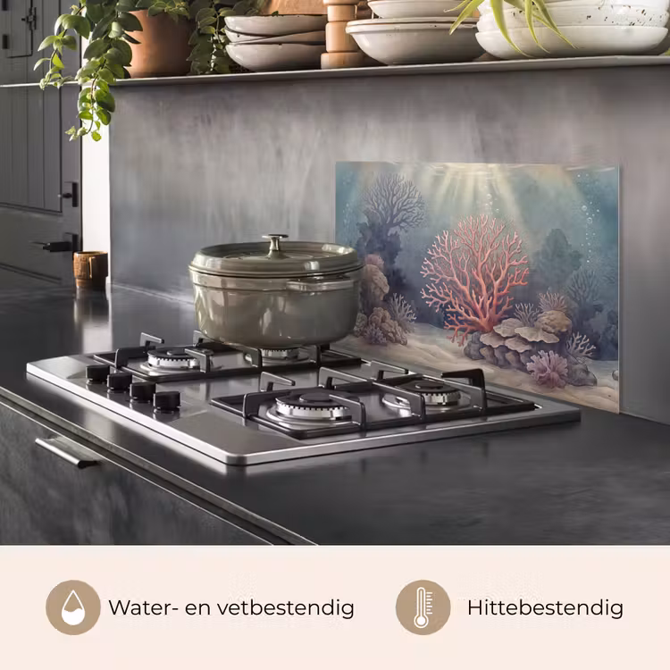 Koraal - Onderwater - Natuur - Roze keuken achterwand spatscherm klein -usp_NL
