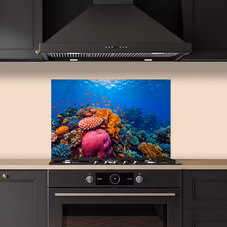 Koraal - Vissen - Oceaan - Natuur - Kleurrijk keuken achterwand spatscherm klein -sfeer1