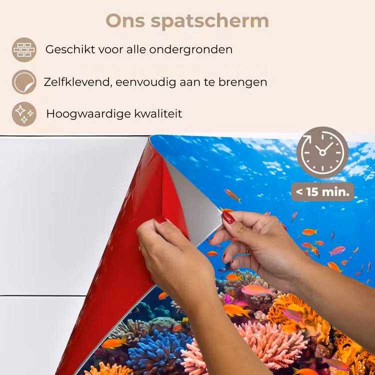 Koraal - Vissen - Oceaan - Natuur - Kleurrijk keuken achterwand spatscherm klein -spatscherm_NL