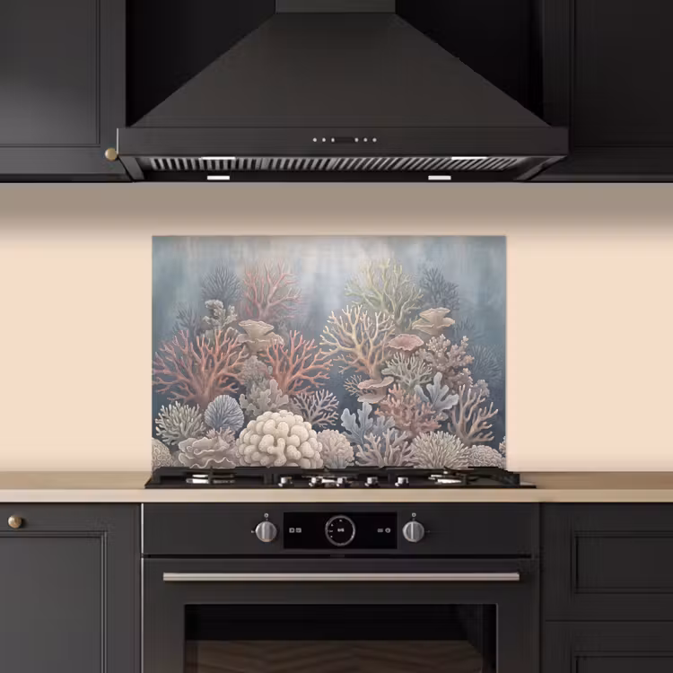 Koraal - Zeeleven - Onderwater - Illustratie - Natuur keuken achterwand spatscherm klein -sfeer1