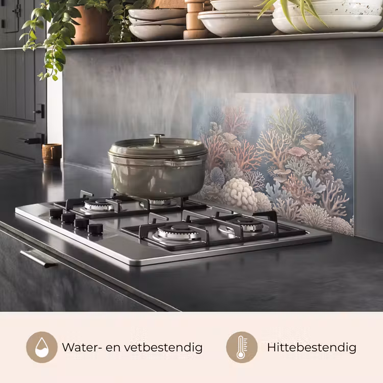 Koraal - Zeeleven - Onderwater - Illustratie - Natuur keuken achterwand spatscherm klein -usp_NL