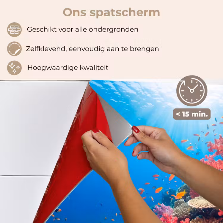Koraalrif - Vissen - Onderwater - Tropisch - Rood keuken achterwand spatscherm klein -spatscherm_NL