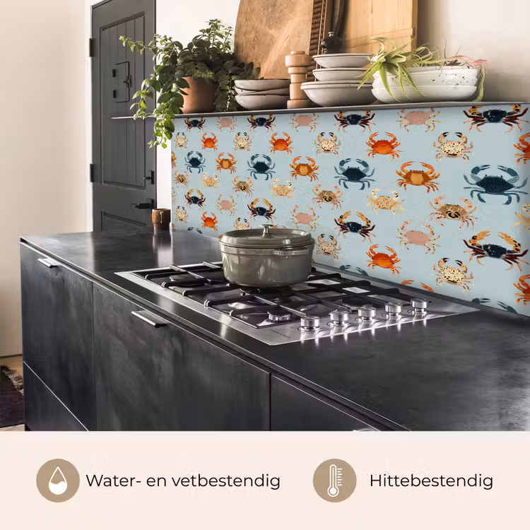 Krabben - Speels - Kleurrijk keuken achterwand 2 middel 871 -usp_NL