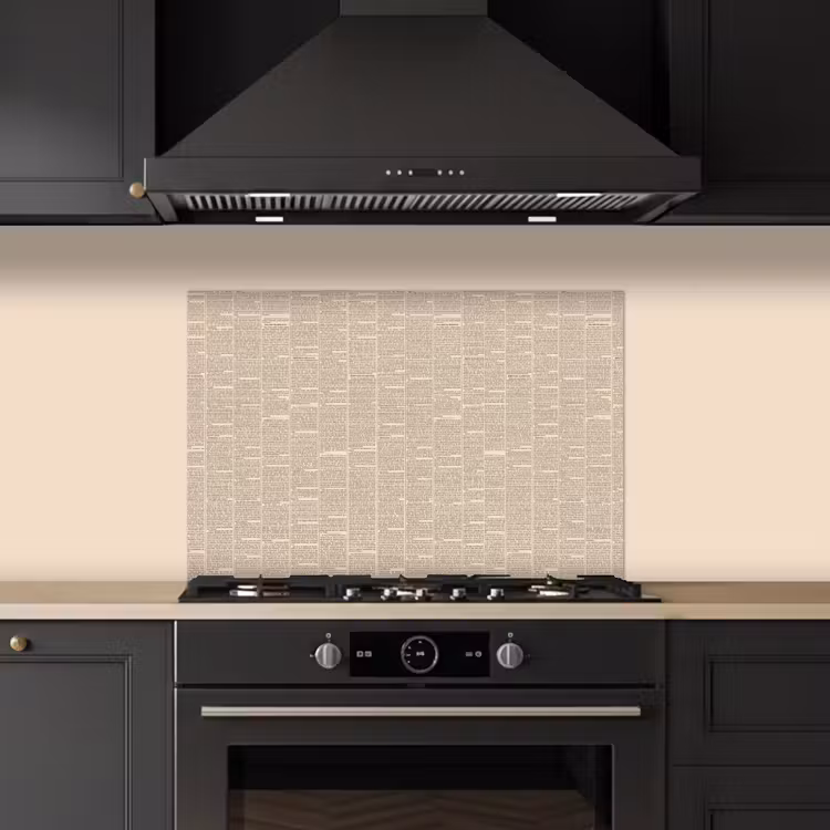 Krant - Nieuws - Historisch - Vintage - Beige keuken achterwand spatscherm klein -sfeer1