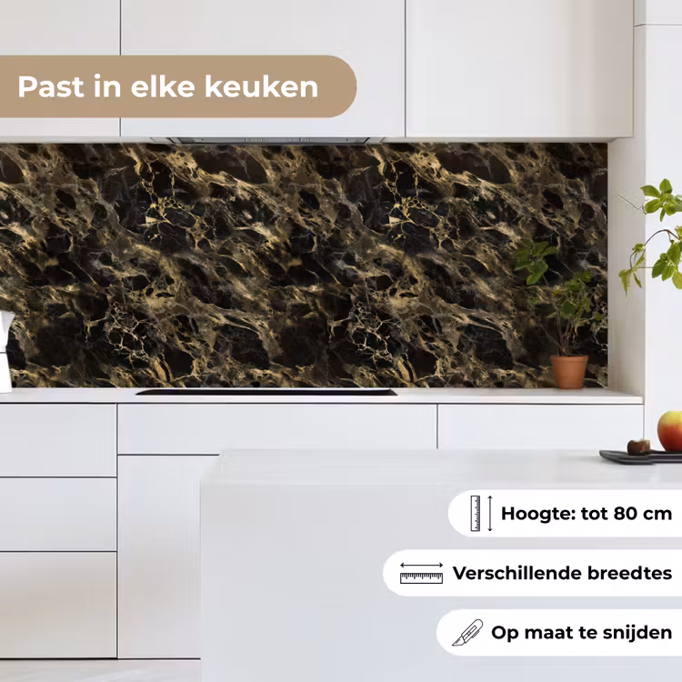 Kristal - Goud - Zwart - Marmer keuken achterwand 2 middel 871 -sfeer4_NL