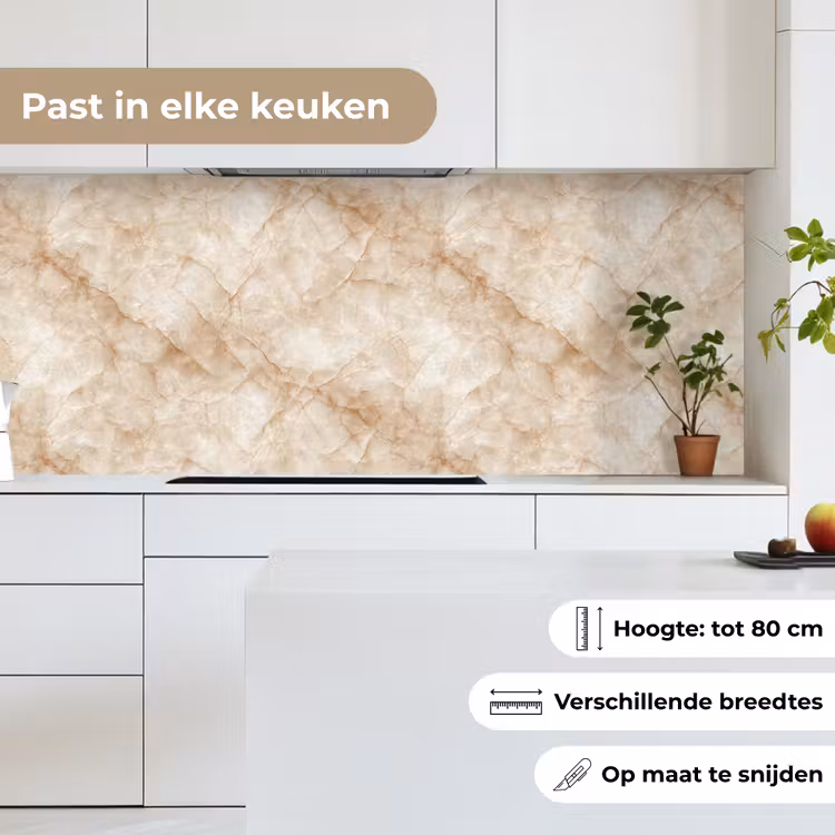 Kristalstructuur - Bruin - Marmer keuken achterwand 2 middel 871 -sfeer4_NL