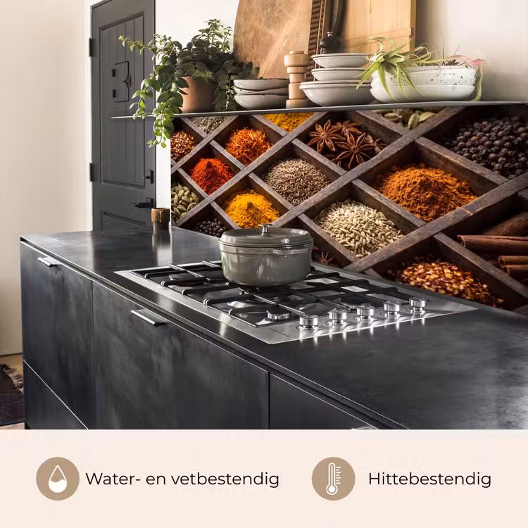 Keuken achterwand - Kruiden - Houten - Eten - Kruiden - Houten - Eten keuken achterwand 2 middel