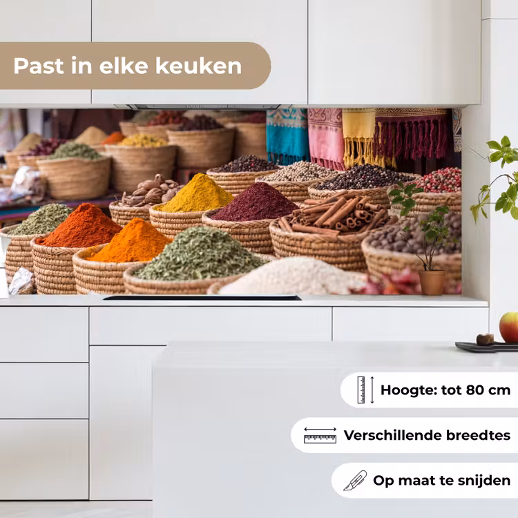 Keuken achterwand - Kruiden - Manden - Oosters - Kruiden - Manden - Oosters keuken achterwand 2 middel