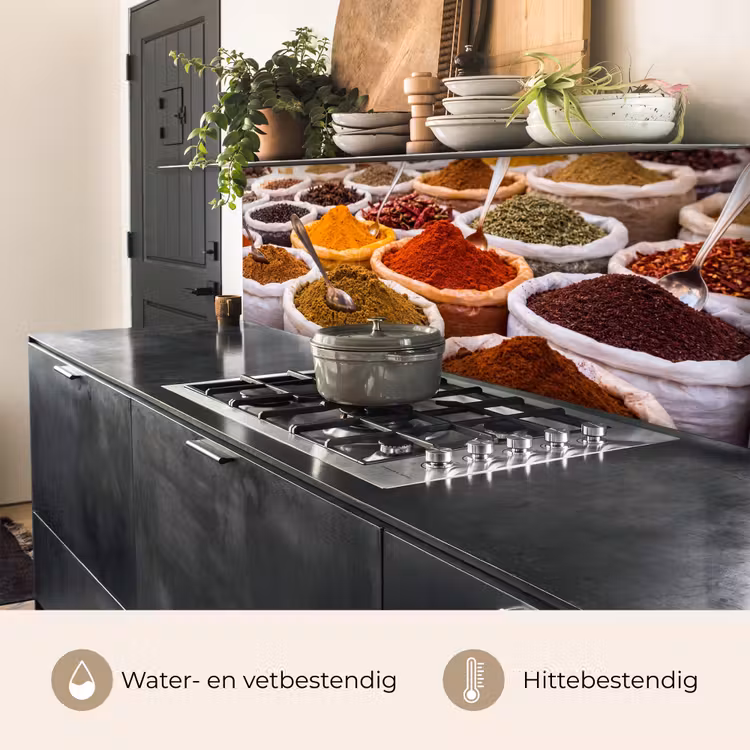 Keuken achterwand - Kruiden - Markt - Eten - Kruiden - Markt - Eten keuken achterwand 2 middel