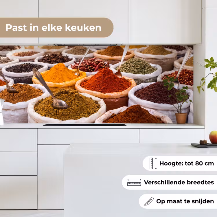 Keuken achterwand - Kruiden - Markt - Eten - Kruiden - Markt - Eten keuken achterwand 2 middel