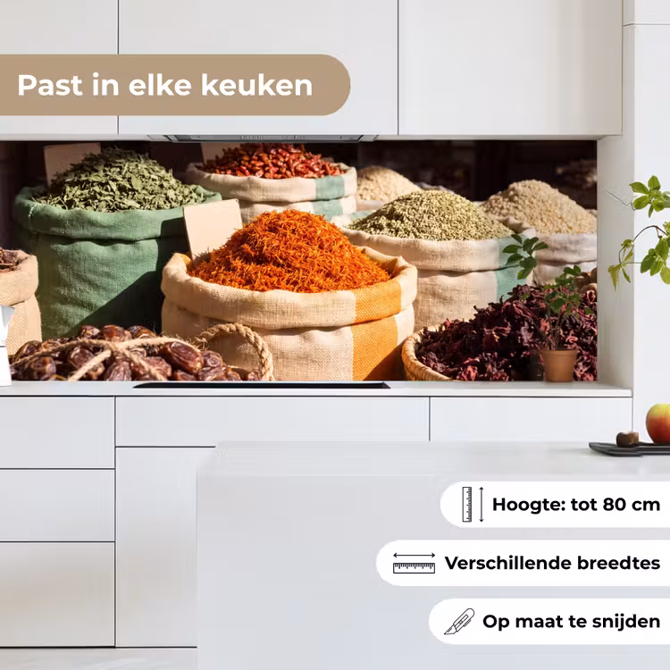 Keuken achterwand - Kruiden - Markt - Kleurrijk - Kruiden - Markt - Kleurrijk keuken achterwand 2 middel