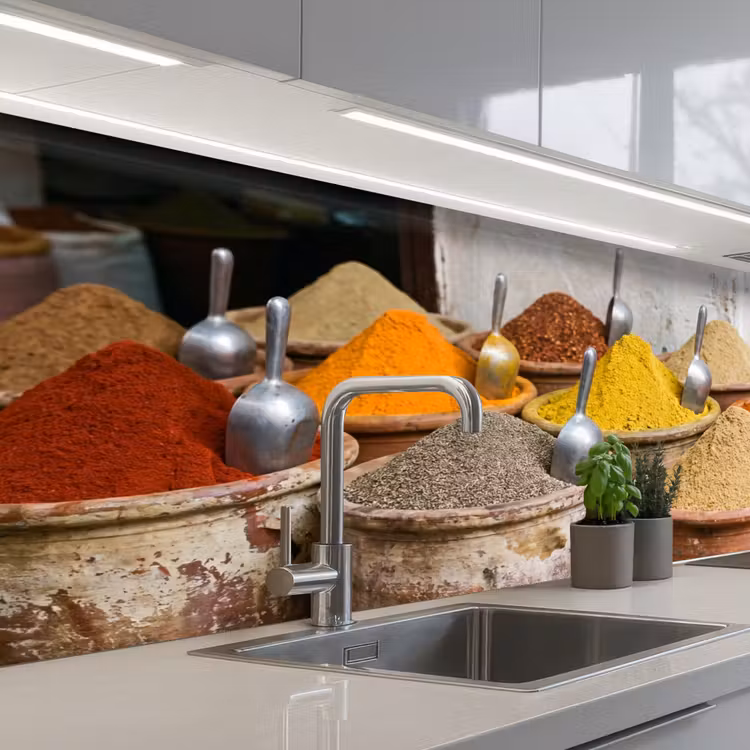 Keuken achterwand - Kruiden - Potten - Oosters - Kruiden - Potten - Oosters keuken achterwand 2 middel