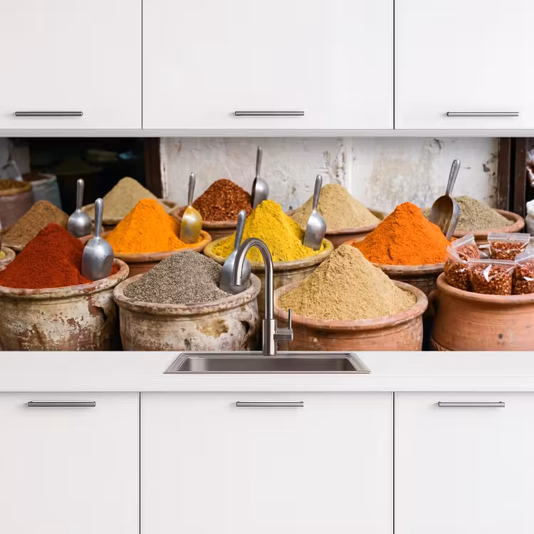 Keuken achterwand - Kruiden - Potten - Oosters - Kruiden - Potten - Oosters keuken achterwand 2 middel