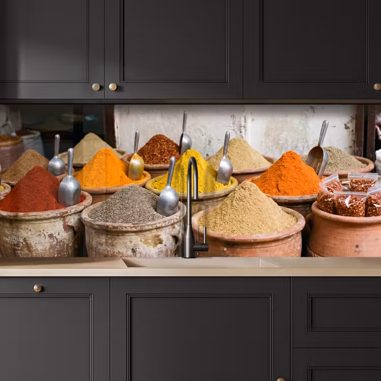Keuken achterwand - Kruiden - Potten - Oosters - Kruiden - Potten - Oosters keuken achterwand 2 middel