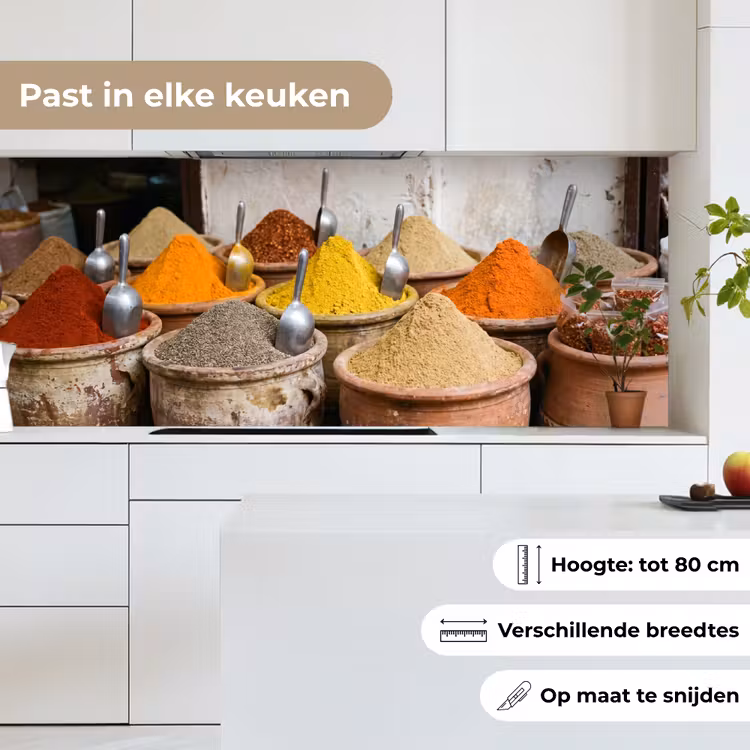 Keuken achterwand - Kruiden - Potten - Oosters - Kruiden - Potten - Oosters keuken achterwand 2 middel
