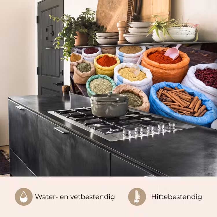 Keuken achterwand - Kruiden - Zakken - Markt - Kruiden - Zakken - Markt keuken achterwand 2 middel