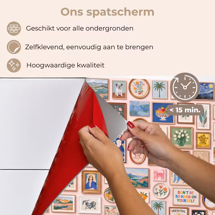 Kunst - Collectie - Decoratie - Modern - Kleurrijk keuken achterwand spatscherm klein -spatscherm_NL
