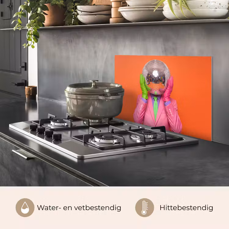 Kunst - Disco bal - Kleurrijk - Modern - Studio keuken achterwand spatscherm klein -usp_NL