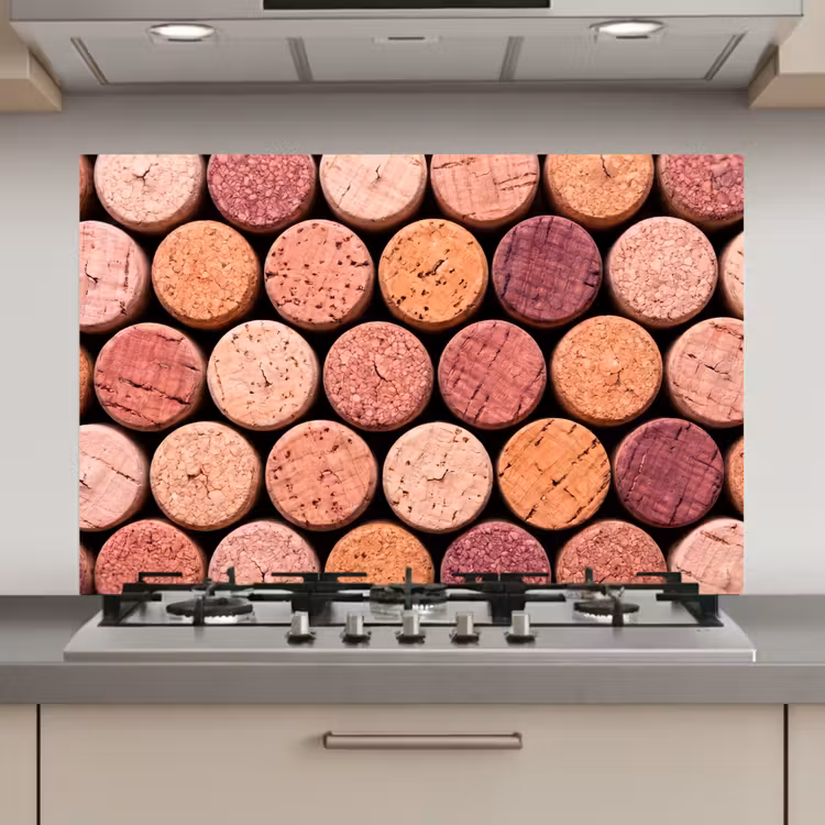 Kurk - Patroon - Abstract - Modern - Rood keuken achterwand spatscherm klein -3d_website