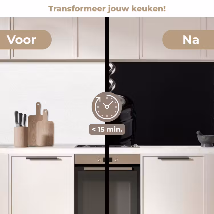 Kurkentrekker - Wijn - Zwart - Wit keuken achterwand 2 middel -voor-na2_NL