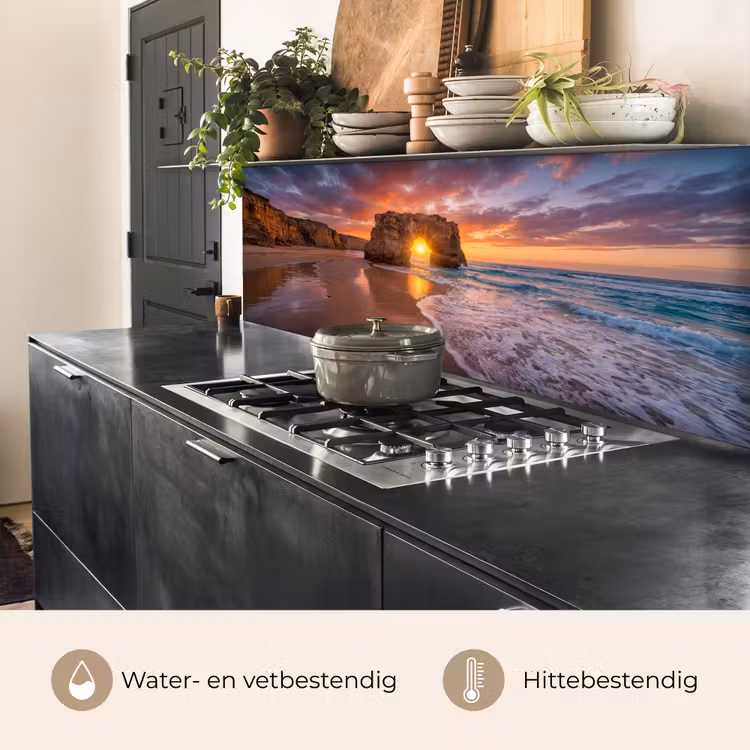 Kust - Rots - Zonsondergang - Zee - Natuur keuken achterwand 2 middel -usp_NL