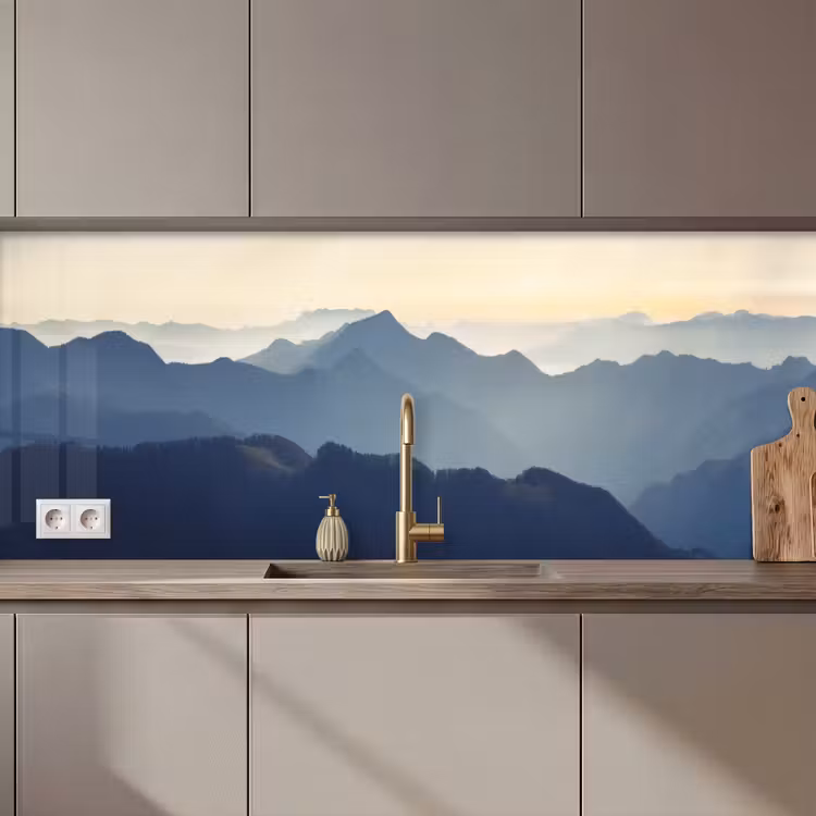Landschap - Bergen - Groen - Natuur keuken achterwand 2 middel zz_3dshopping