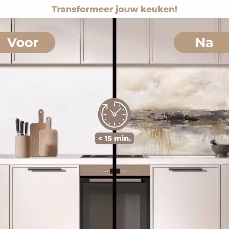 Landschap - Horizon - Natuur - Abstract - Neutraal keuken achterwand 2 middel -voor-na2_NL
