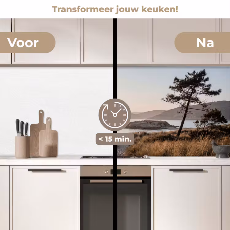 Landschap - Kust - Duinen keuken achterwand 2 middel -voor-na2_NL
