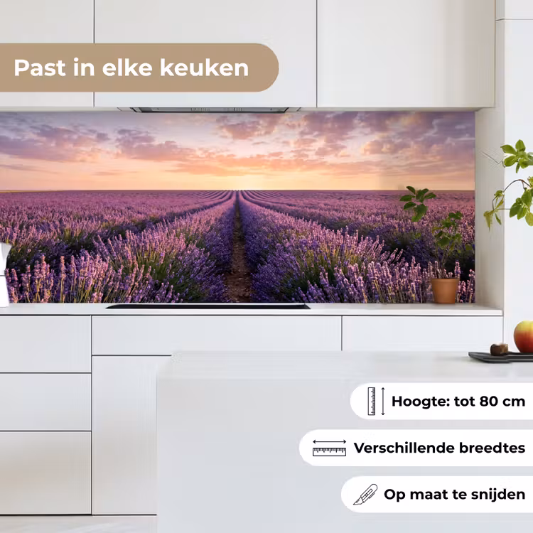 Landschap - Lavendelveld - Paars keuken achterwand 2 middel -sfeer4_NL