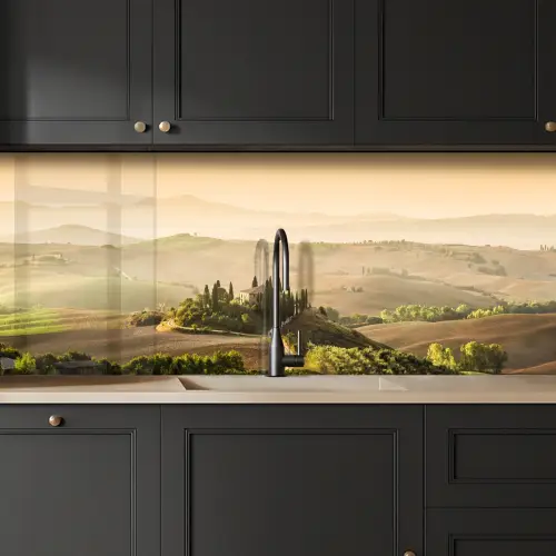 Landschap - Toscane - Ochtendlicht keuken achterwand 2 middel -sfeer1