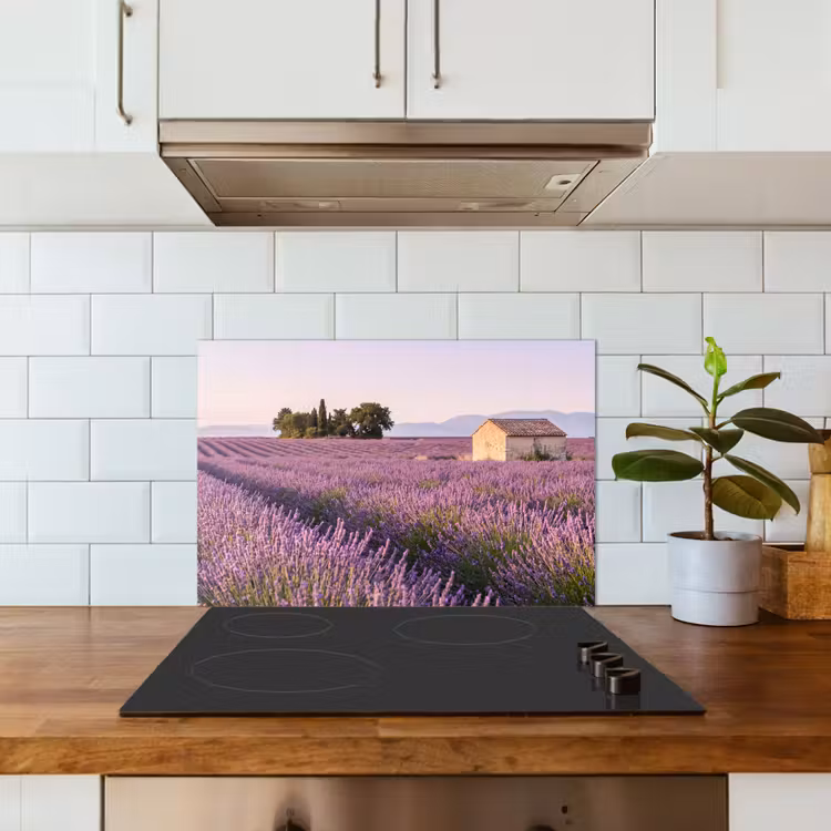 Lavendel - Landschap - Sereen - Paars keuken achterwand 2 middel -sfeer1