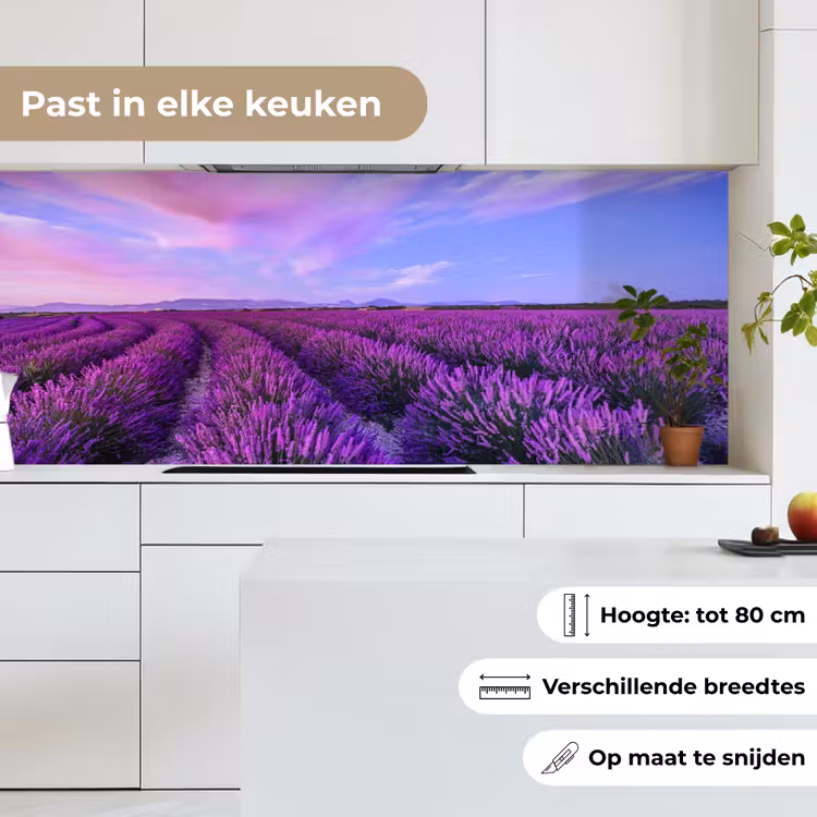 Lavendel - Paars - Bloemen - Natuur keuken achterwand 2 middel -sfeer4_NL