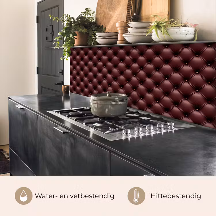 Leer - Patroon - Bordeaux keuken achterwand 2 middel 871 -usp_NL