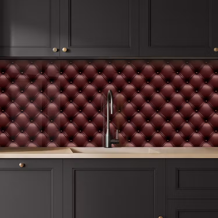 Leer - Patroon - Bordeaux keuken achterwand 2 middel 871 -sfeer1