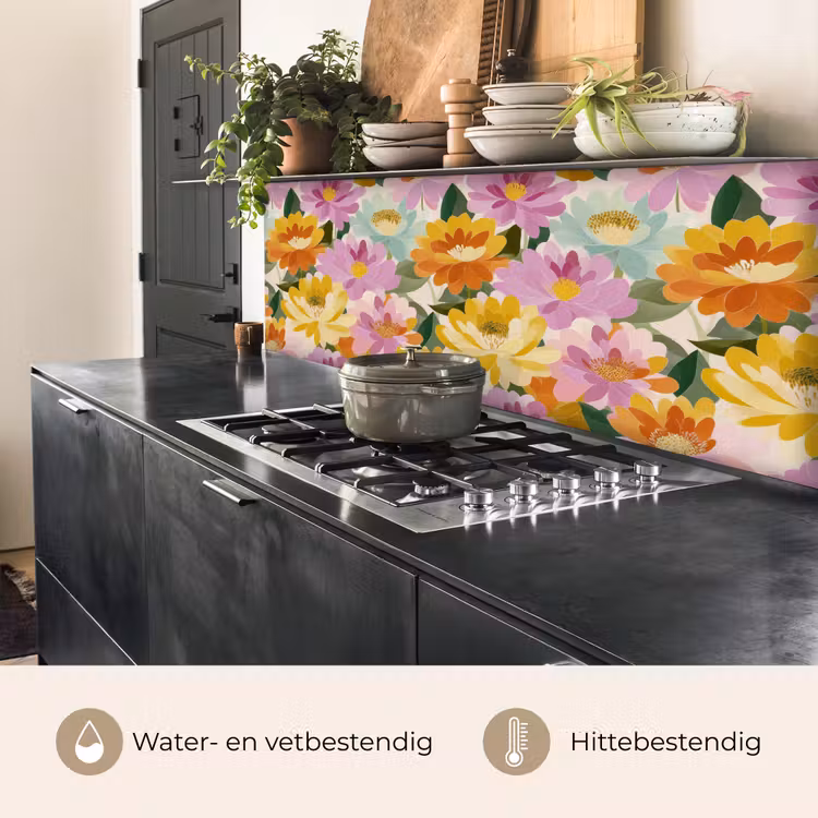 Lelies - Aquarel - Pastel keuken achterwand 2 middel 871 -usp_NL