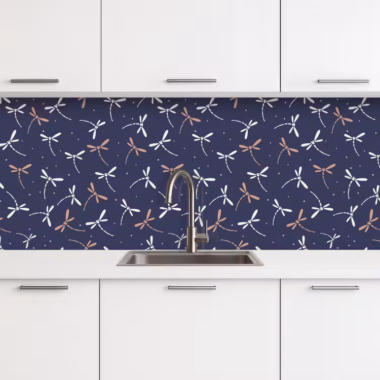 Libelle - Patronen - Pastel - Japans keuken achterwand 2 middel 871 -3d