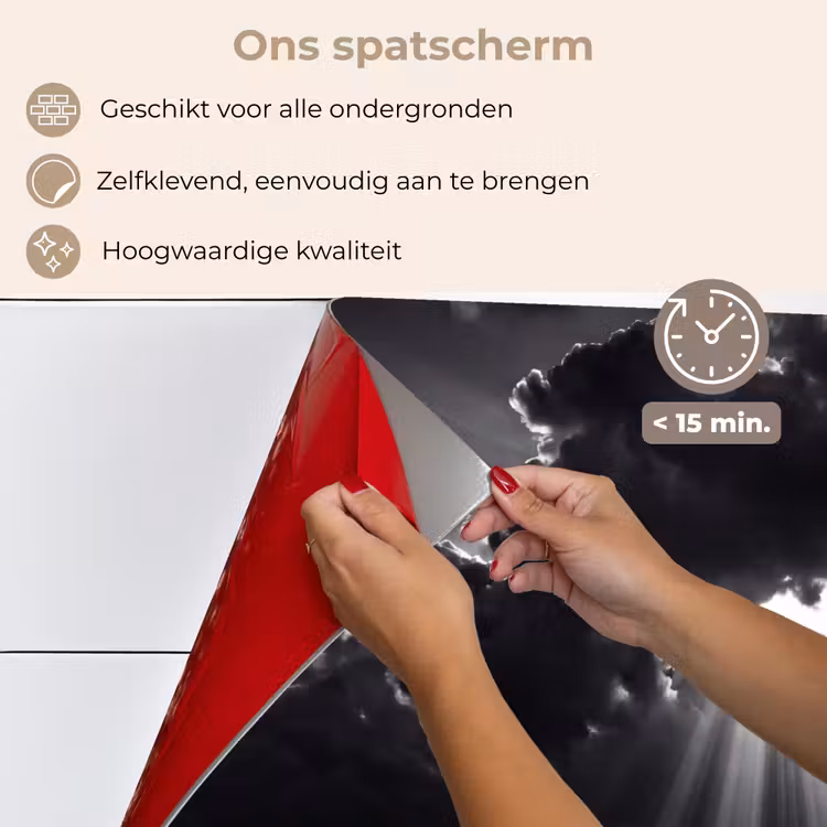 Licht - Wolken - Zee - Zwart-wit - Natuur keuken achterwand spatscherm klein -spatscherm_NL