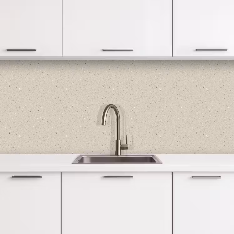 Lichtbeige - Terrazzo - Grijs keuken achterwand 2 middel 871 -3d