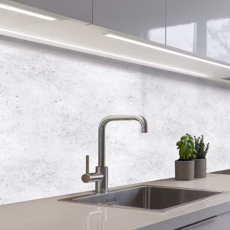 Lichtgrijs - Betonstructuur - Subtiel keuken achterwand 2 middel 871 -3d_schuin