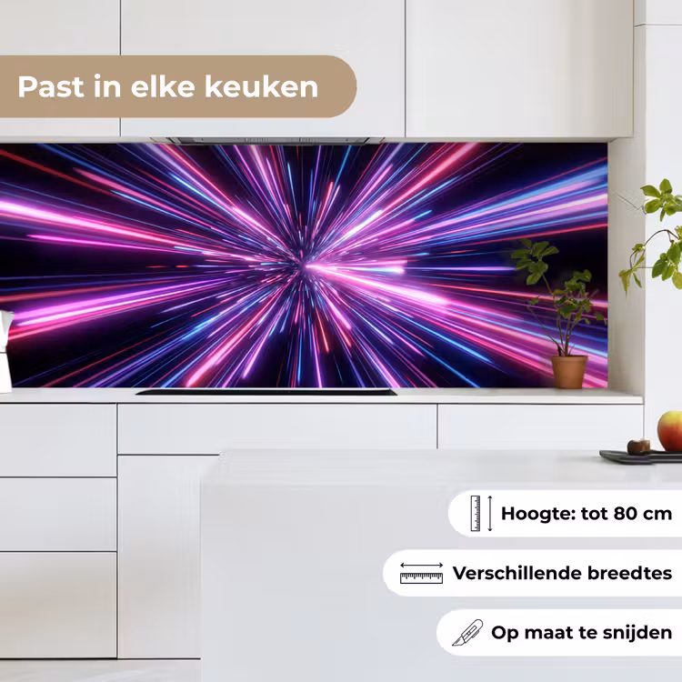 Lichtsnelheid - Ruimte - Roze - Paars keuken achterwand 2 middel -sfeer4_NL
