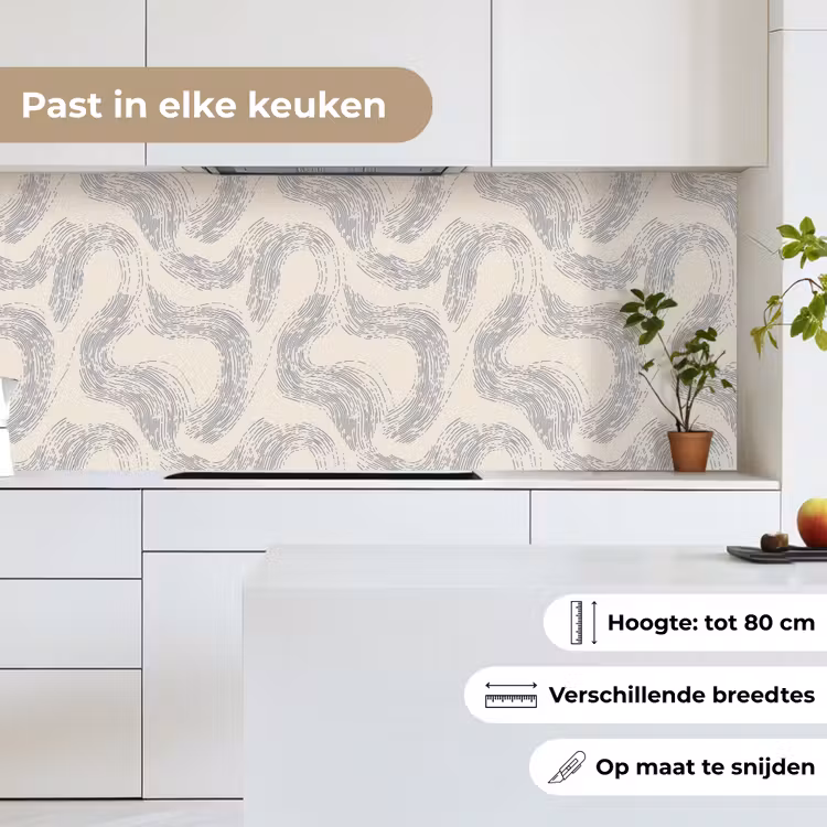 Lijnen - Patroon - Beige - Minimalistisch keuken achterwand 2 middel 871 -sfeer4_NL