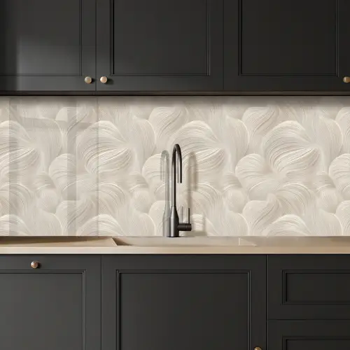 Lijnen - Waaier - Beige keuken achterwand 2 middel 871 -sfeer1