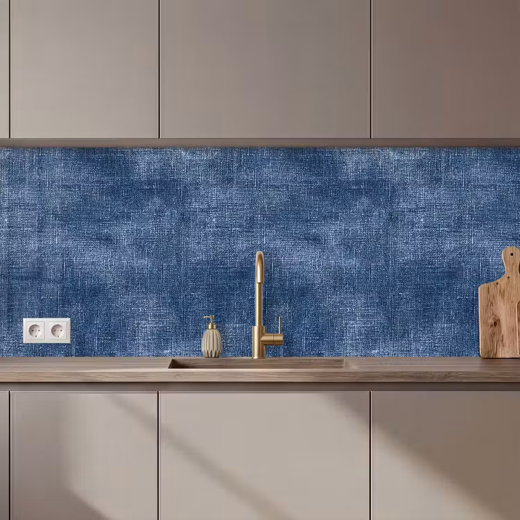 Linnen - Textuur - Patroon - Denim - Rustiek keuken achterwand 2 middel 871 zz_3dshopping