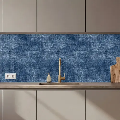 Keuken achterwand - Linnen - Textuur - Patroon - Denim - Rustiek